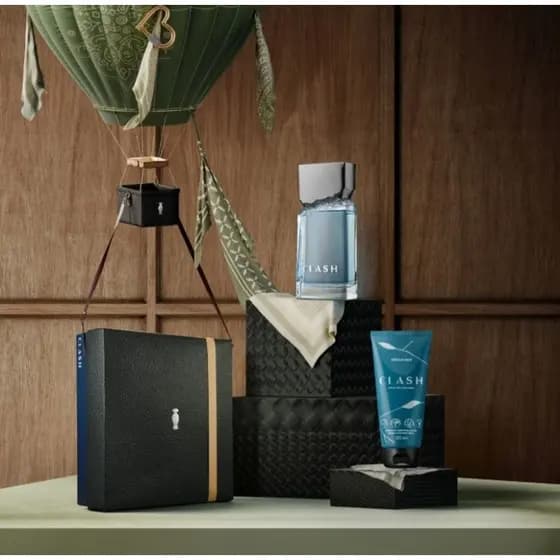 Presente Clash perfumaria Masculina e creme pós barba fragrância fresca de O Boticário