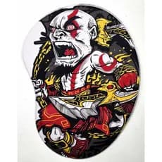 Mouse Pad ergonômico apoio punho God Of War Kratos Sortidos