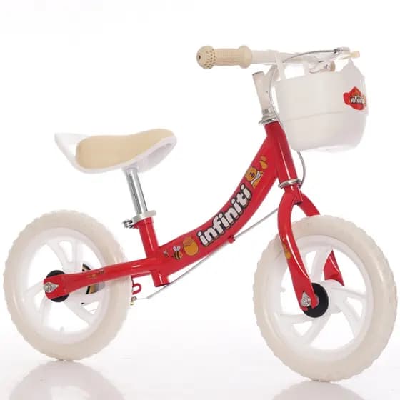 Bicicleta Balance Infiniti Kids Aro 12 Vermelha e Branco