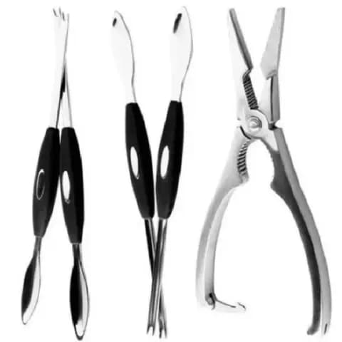 Conjunto Para Frutos Do Mar Inox 5 Peças Hércules   O19  - N23
