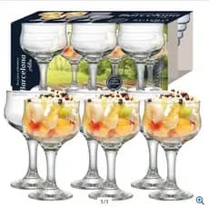 Conjunto Taça Sobremesa Barcelona Alta 300ml 6 Pçs Ruvolo C1