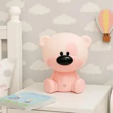 Fantástico Abajur Led de Mesa URSO ROSA