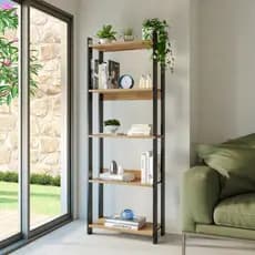 Estante Estilo Industrial 178cm com 5 Prateleiras | Organizador Multiuso Sala/Cozinha | FULL