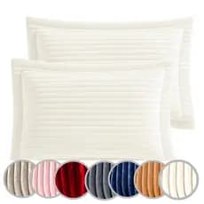 Kit 2 Fronhas Porta Travesseiro Plush Alto Relevo Com Abas 60X80Cm BBC Têxtil Aveludadas  Luxo Macio Capas travesseiro