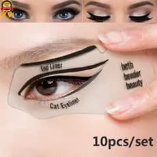 10Pcs/set Cat-Eye Eyeliner Cartões Para Olhos De Gato Modelo De Modelador De Sobrancelhas Multifuncional Ajudante