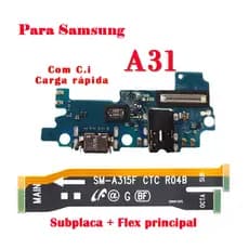 Conector Carga, Dock de Carga \ Flex de carga Para LCD  SAMSUNG Galaxy A31 (SM A315G/DSL) turbo Original