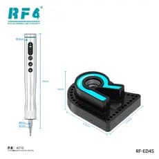 Kit De Chaves Rf4 Rf-ed4s Profissional + Base Prateado para Reparos celulares/notebooks
