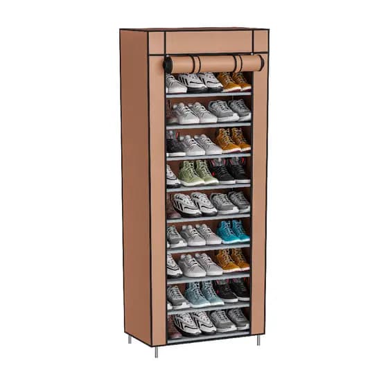 SAPATEIRA ORGANIZADOR DESMONTÁVEL COMPACTO 9 ANDARES MARROM PROMOÇÃO