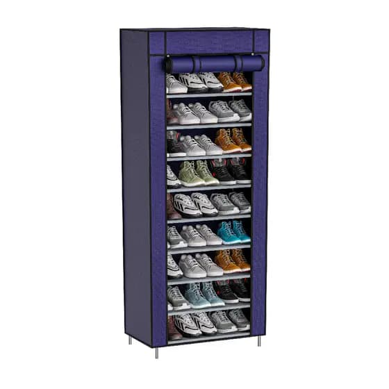 SAPATEIRA ORGANIZADOR DESMONTÁVEL COMPACTO 9 ANDARES AZUL PROMOÇÃO
