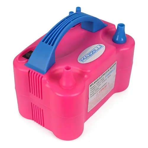 Inflador Compressor Balão Bexiga 2 Bico Festa Aniversário Cor:Rosa110v