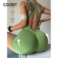 Macacão de uma peça Yoga roupas esportivas correndo Fitness Wear feminino