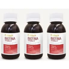Kit Capilar 3 Biotina Liquida Vitamina B7 Keratex 60ml