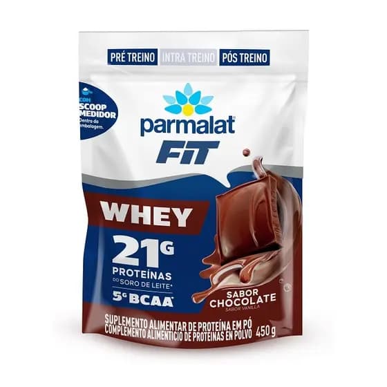 Whey Protein Pó Parmalat Energyfit Sabor Chocolate 450G