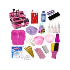Kit Manicure  Profissional   Maleta Caixa Organizadora Feminina Esmaltes Impala E Outros Alicate Mundial 522