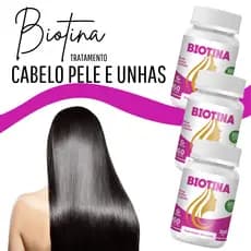 Kit 3 Biotina Firmeza Crescimento Saúde Cabelos Unhas Pele Genature