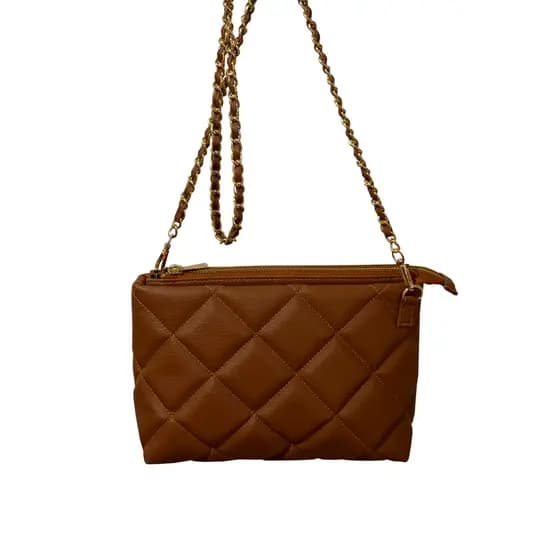 Bolsa Feminina Luxo Ombro Alça Corrente Dourada Estilo Premium