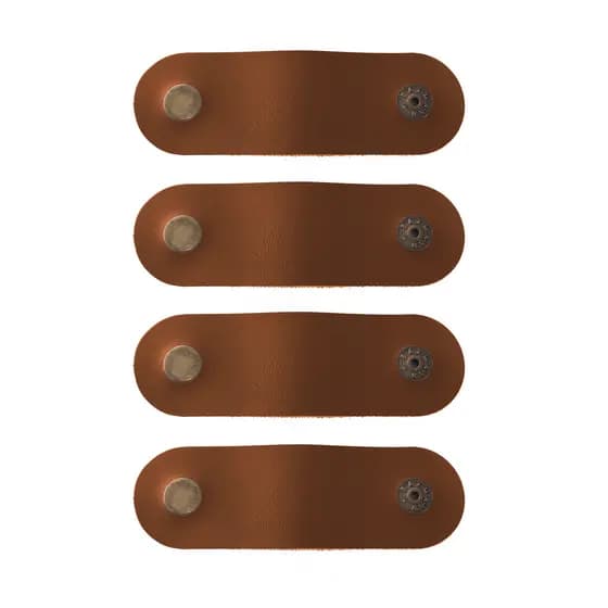 Organizador de Cabos Kit em Couro Sintético Caramelo