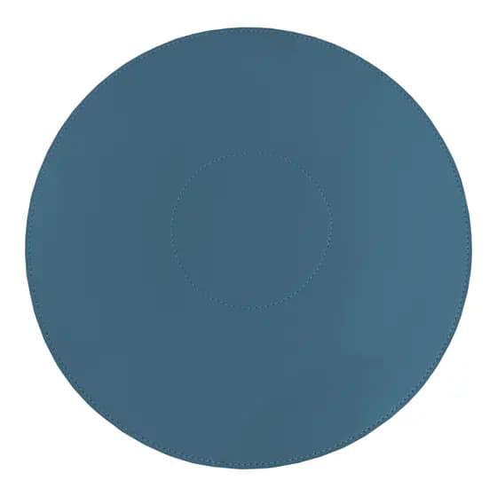 Kit de Sousplat em Couro Ecológico Azul Oceano