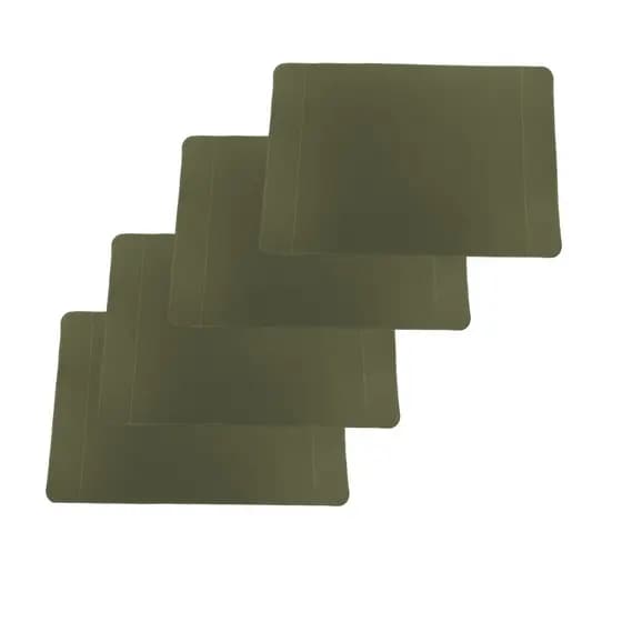 Conjunto de Jogo Americano em Couro Ecológico Verde Musgo
