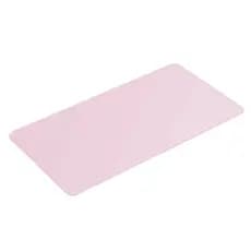 Mouse Pad Grande Couro Ecológico Rosa Claro Feltro Costurado Básico