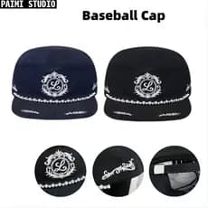 Pérola Strass Bordado Boné De Beisebol Aba Plana Chapéu De Algodão Americano Retro Streetwear Para Homens Mulheres Acamp