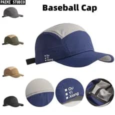 Boné Five Panel Mesh Estampa Colorido Streetwear Corrida Ciclismo Uso Diário Nylon Secagem Rápida Chapéu