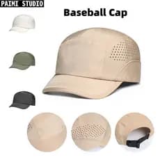 Boné Five Panel Streetwear Moda Corrida Ciclismo Masculino Feminino Nylon Tecido Malha Acampamento Uso Diário Chapéu