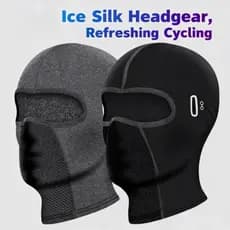 Balaclava de Seda Gelada Ciclismo Verão protetor solar anti-suor para Moto BIKE unissex Masculino Feminino