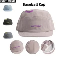 Boné Five Panel Malha Moda Tecido Nylon Acampamento Uso Diário Streetwear Corrida Ciclismo Masculino Feminino Chapéu