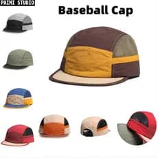 Boné Five Panel Boné Trucker Malha Streetwear Corrida Ciclismo Nylon Tecido Camping Uso Diário Masculino Feminino Chapéu