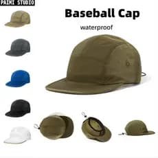 Moda Boné Retrô 5 Painéis Impermeável Unissex para Camping Corrida Chapéu Liso Streetwear para Uso Diário