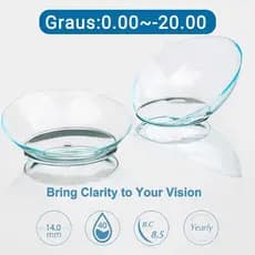 Lentes De Contato De Grau KSSEYE (P : 0.00 ~-20.00) Maquiagem Anual/Natural 1 Par (2pcs) 14.0mm Transparentes