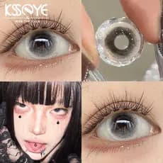 Lente De Contato Para Cosplay , Grau 0 ~-8.00 , Kseye , Halloween , Maquiagem Os Olhos Brancos , 14.5MM , Kuro Mime , Le