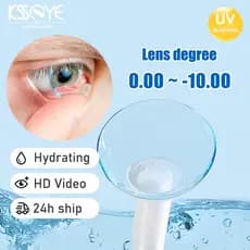 Lentes De Contato Transparentes KSSEYE Com Grau (0.00 ~ 10.00) 1 Dia Conforto Natural WT : 40  lentes diários