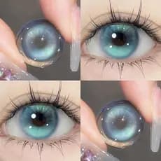 KSSEYE Lente De Contato Power (0 ~-8.00) Lumifire Azul 14.5MM Softcase 12 Meses Coreano 1 Par Cosplay Maquiagem Para Os