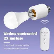 E27 Controle Remoto Sem Fio Inteligente Temporizador Interruptor Suporte Da Lâmpada 60W AC85-265V Casa Multi De Luz Quar