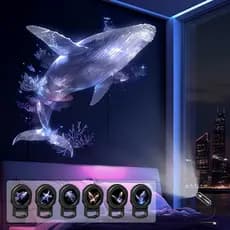 Luz De Projetor LED USB 3/6pcs Padrões De Projeção De Borboleta Oceânica-Noturna Ajustável Para Decorações De Festivais