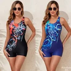 RS|Maiô Moda Esportes Senhoras Maiô Boxer de Uma Peça Maio Plus Size Maio Feminino Praia Maio Natação Roupa De Banho