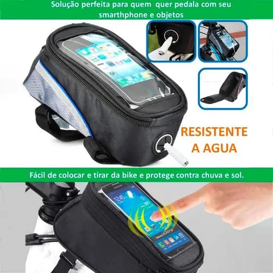 Bolsinha Porta Celular/ Acessórios Suporte Para Bicicleta Suporte Quadro Bike Bicicleta