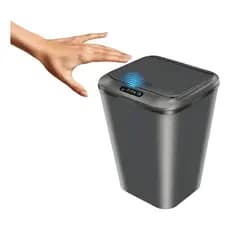 Lixeira Sensor Automática Banheiro Cozinha 16L Inteligente cor branco/cinza/preto