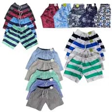 Kits 2,3,4,5, Bermudas infantil poliéster premium meninos. short menino infantil