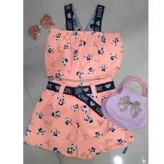 Conjunto blogueira infantil meninas c/cintura