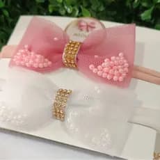 Faixa de bebê / Faixa luxo infantil / Faixa infantil branca / Faixa infantil rosa