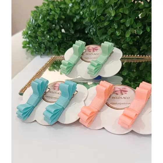 Kit laço triplo / Laço infantil / laço parzinho / Laço duplinha