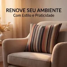 Capa de Almofada Ouro Preto Listrada 40x40cm Decorativa – Diversas Cores Modernas