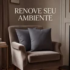 Kit 02 Capas de Almofada Solid Lisa 40x40cm 100% Algodão Decoração Sofá Cama Lar Sofisticado