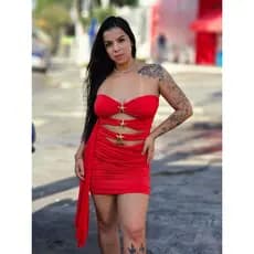 Vestido Estrela Drapeado Inspiração Livia Rafaelle