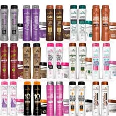 Kit Shampoo Condicionador Máscara Capilar Mahair 09 Itens