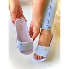 SANDALIA CHINELO SLIDE PALA FEMININO ELEGANTE GOLD