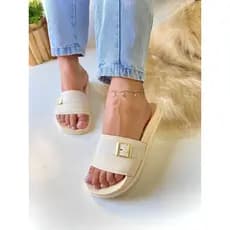 SANDALIA CHINELO SLIDE PALA FEMININO LANÇAMENTO FIVELA